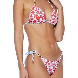 Heidi Klein Reversible Bikini top US10 Bottom US08 NEW